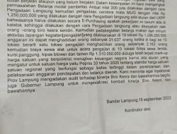 Diduga KKN, Gubernur Lampung Diminta Evaluasi Kinerja Biro Kesra