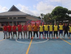 Pererat Silaturahmi Bersama Media, Lapas Kelas I Bandar Lampung Adakan Pertandingan Persahabatan Futsal