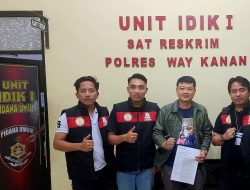 Dikuasai Puluhan Orang, Penyimbang Suku Lawang Taji MBPBR Lapor Ke Polres Way Kanan