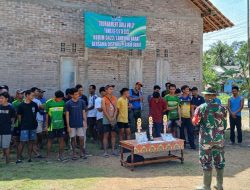 Kodim 0422/LB Gelar Turnamen Bola Voli bersama Warga Pekon Pemerihan