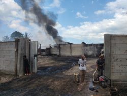Diduga BBM Ilegal Terbakar Hebat di Pesawaran