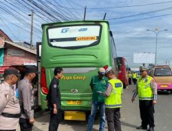 Dirlantas Polda Lampung Tertibkan Kendaraan di Balam