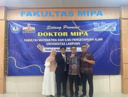 Aristoteles Lulusan Doktor ke-15 FMIPA Unila