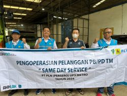 Pelanggan Industri Nikmati Layanan Same Day Service dari PLN Lampung