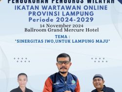 Pengukuhan IWO Lampung Segera Digelar di Hotel Grand Mercure