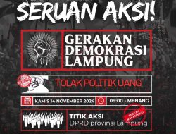 Tolak Politik Uang, Gerakan Demokrasi Lampung Gelar Aksi