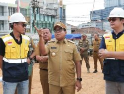 Pj. Gubernur Samsudin Tinjau Pembangunan Masjid Raya Al-Bakrie di Kawasan Enggal, Bandar Lampung