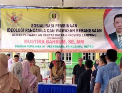 Mustika Tanamkan Pancasila di Warga Pesawaran