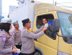 Polresta Bandar Lampung Gencar Sosialisasi Tagline Mudik Aman-Keluarga Nyaman Hingga Hotline Mudik 110